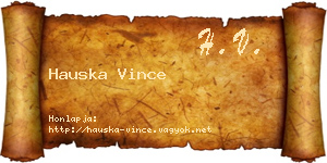 Hauska Vince névjegykártya
